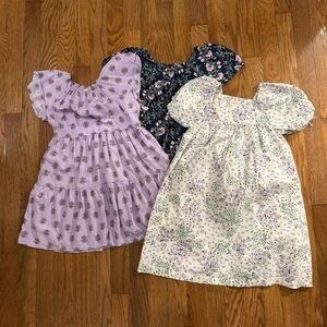3 Crewcuts Kids Dresses - Purple, Navy, White